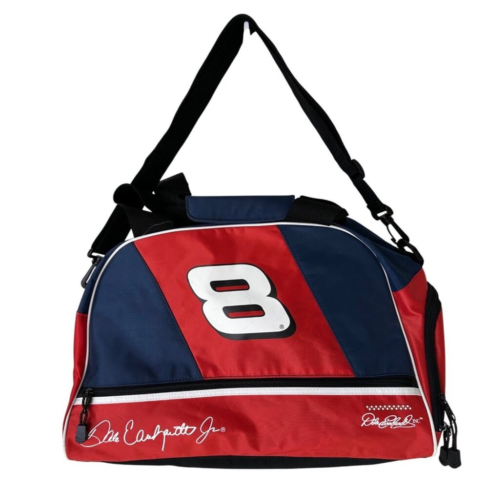 Dale Earnhardt Jr. Red & Blue Nascar Duffel Bag With Number 8 Logo